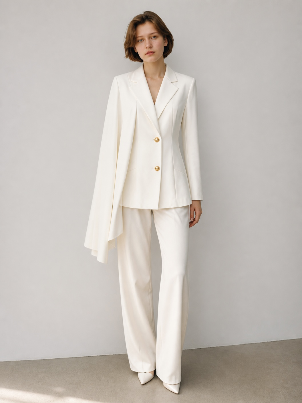 The Alabaster Cape Skirt Set