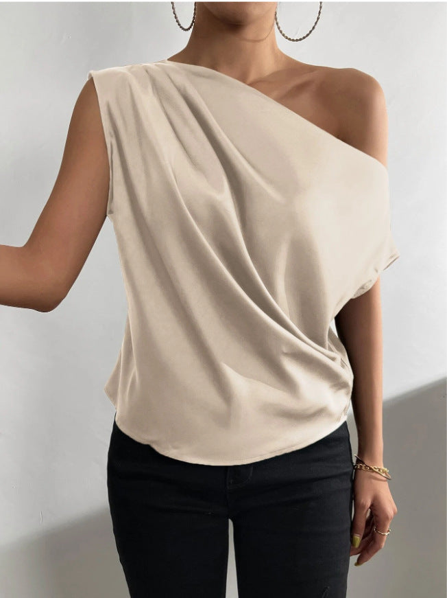 The Amélie Off-Shoulder Satin Top