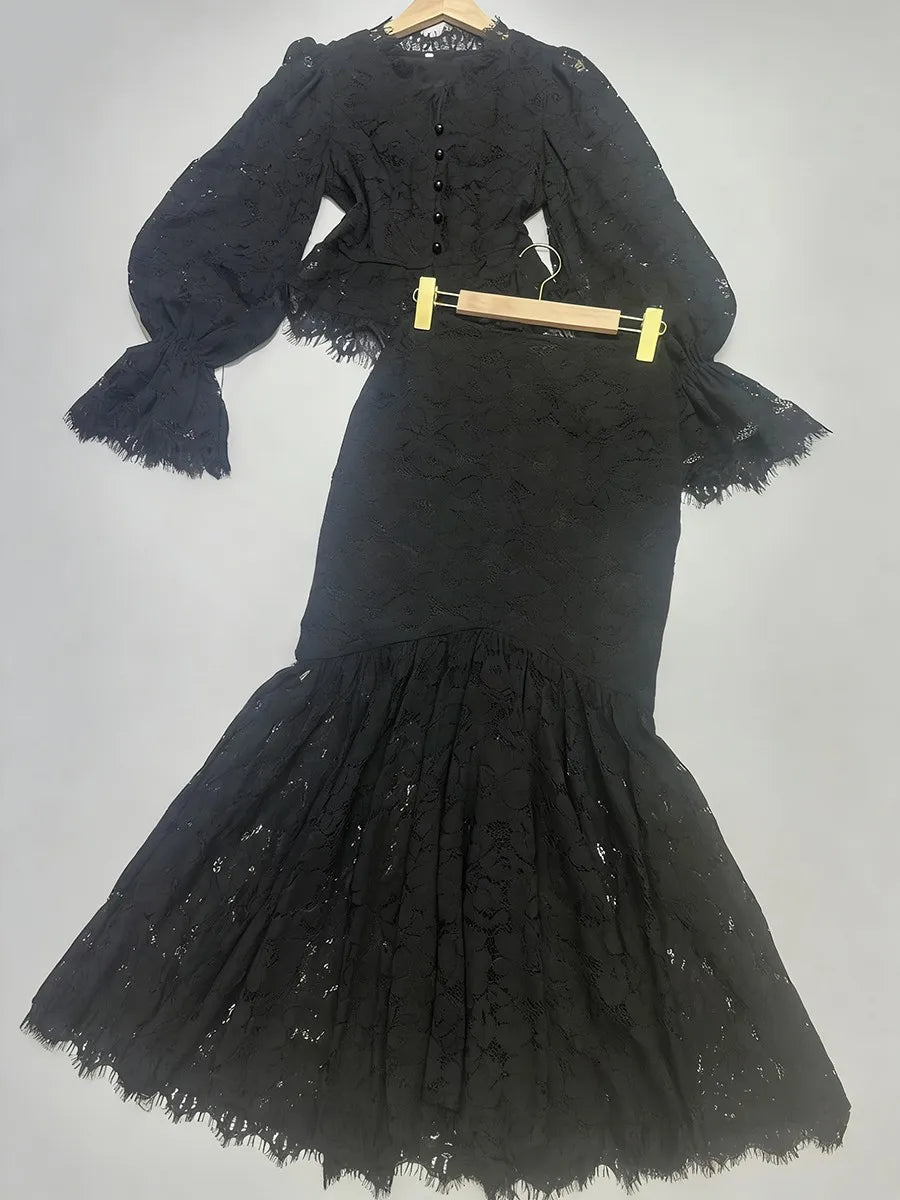 The Verona Sheer Lace Skirt Set from the After Dark at Lavishly Me