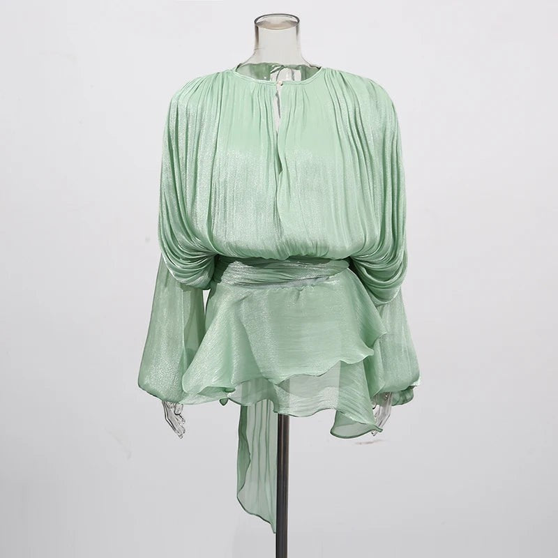 The Elara Folded Tunic Dress
