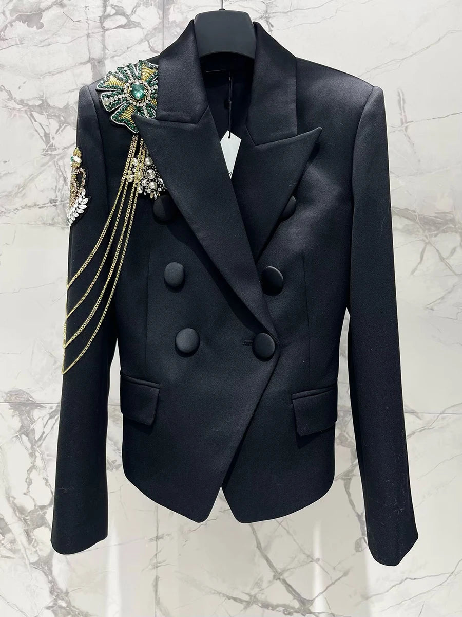 The Monaco Chain-Embellished Blazer from the Boss Energy at Lavishly Me