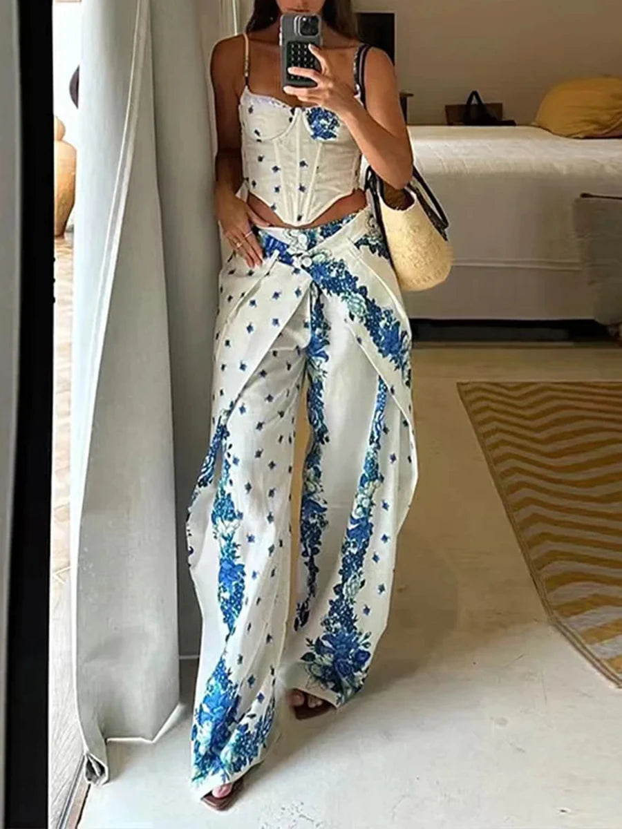 The Amalfi Floral Pant Set