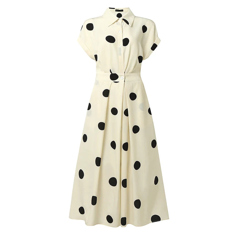The Paloma Polka-Dot Shirt Dress in XL | Lavishly Me