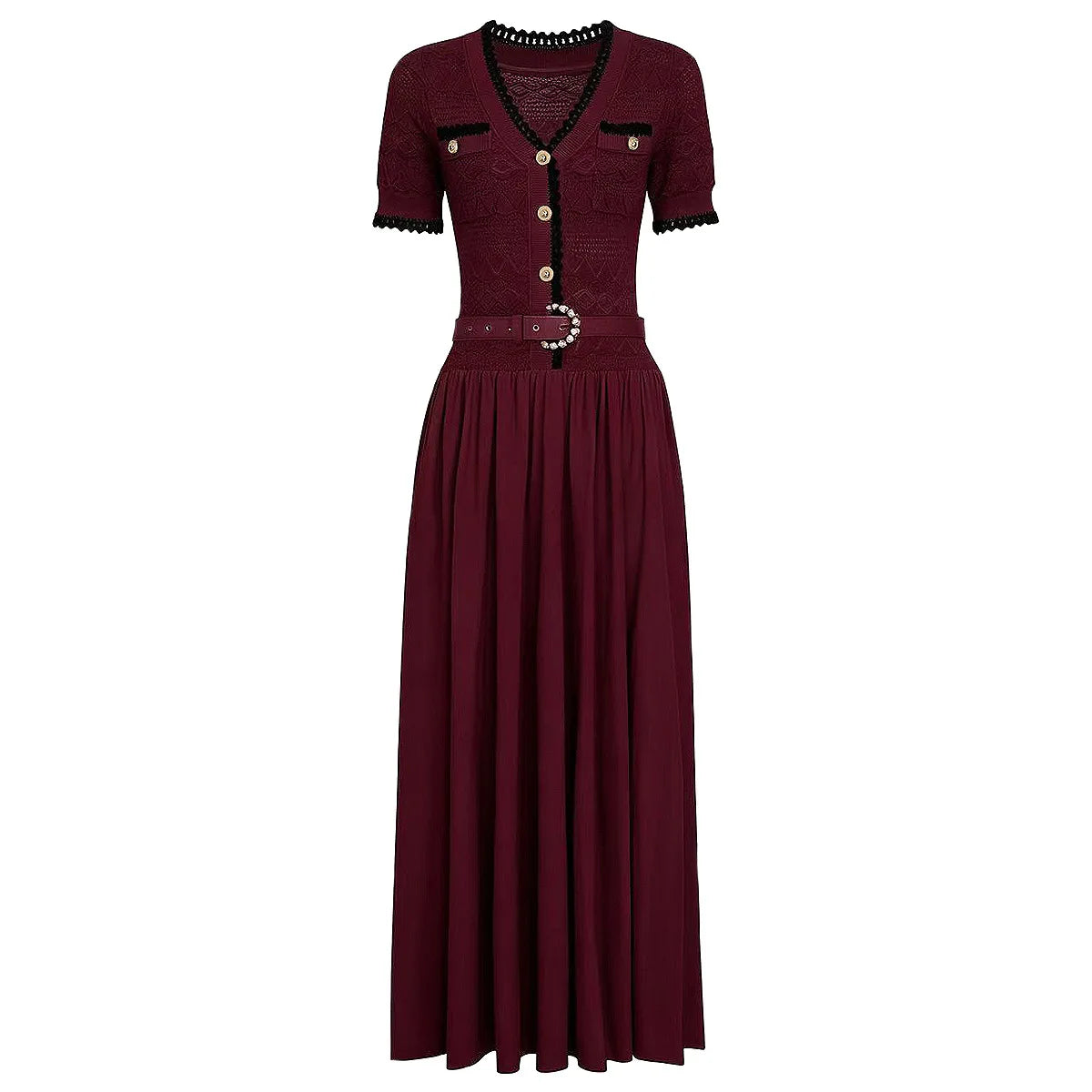 The Azure Belted Knit Vacation Dress from the Boss Energy at Lavishly Me