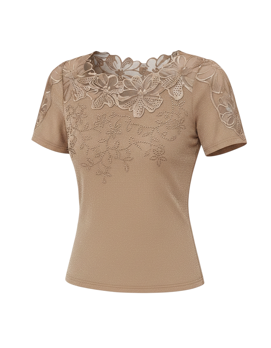 The Starlight Embroidered Lace Top