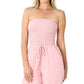 Smocked Tube Romper with Pockets