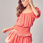 Puff Sleeve Smocked Waist Romper