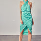 Wrap Cross Neck Dress