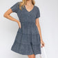 Washed Baby Doll Mini Dress