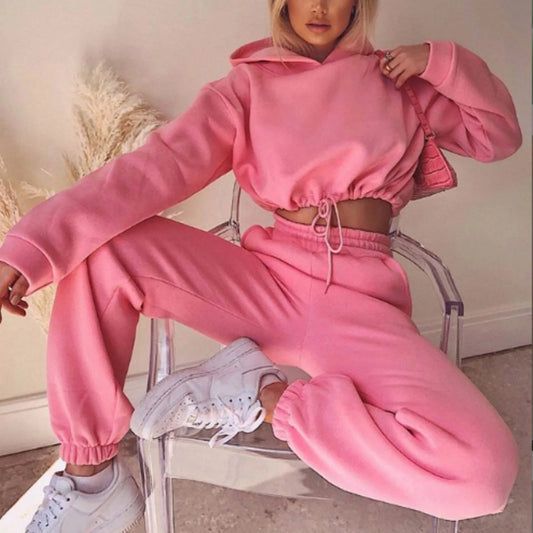 The Cloud Nine Oversized Hoodie Jogger Set hooded two-piece jogging suit from Lavishly Me