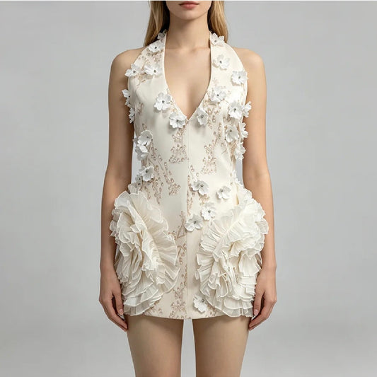 The Isla Floral Halter Dress