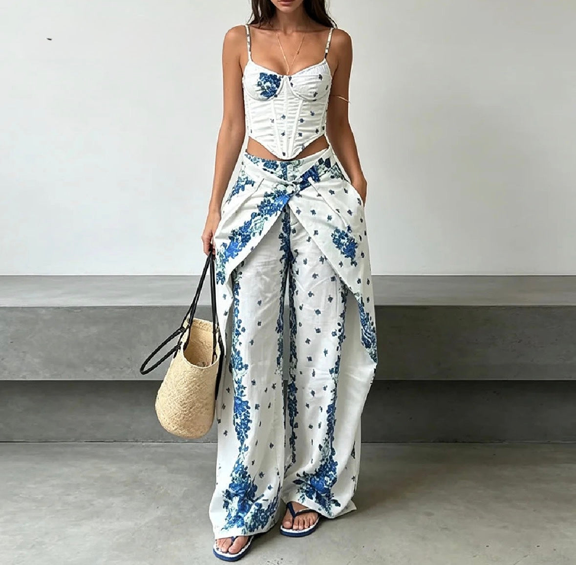 The Amalfi Floral Pant Set