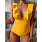 Sexy Ruffle Swimwear One Piece Swimsuit
