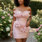 The Rosé Ruffle Mini Dress