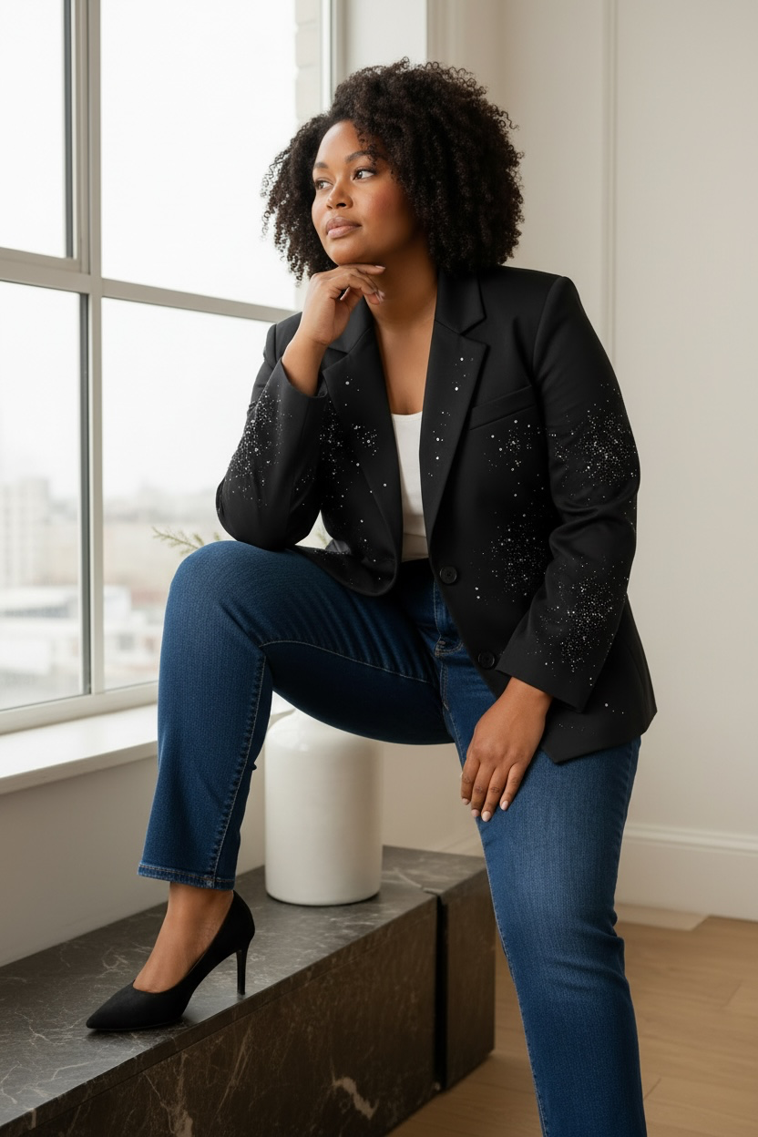 The Lumina Beaded Blazer