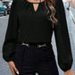 The Camille Pleated Satin Blouse