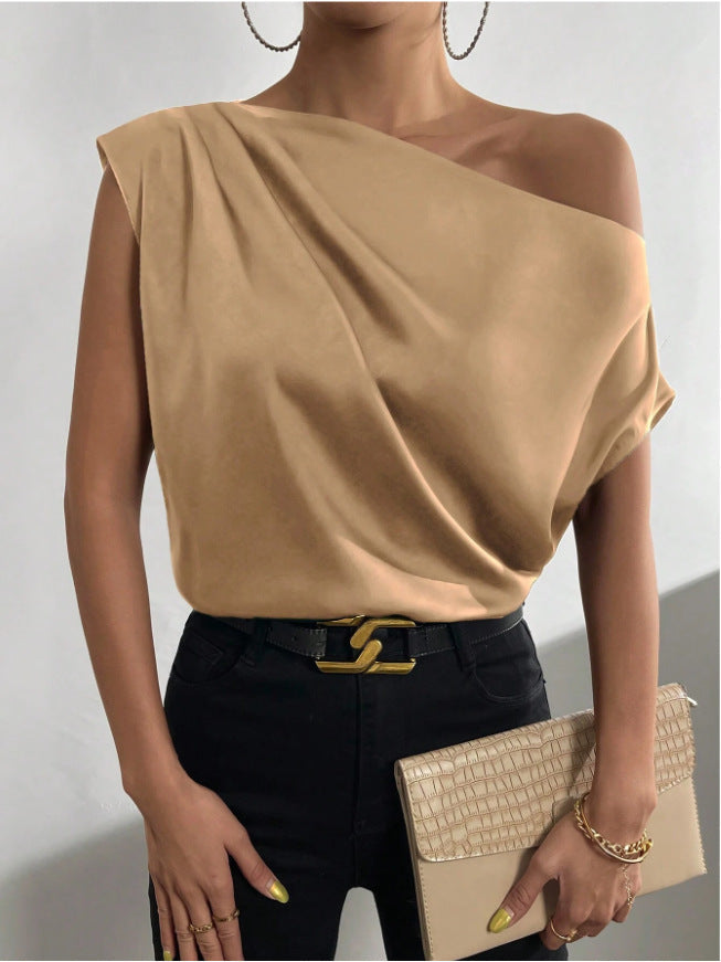 The Amélie Off-Shoulder Satin Top