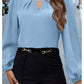 The Camille Pleated Satin Blouse