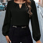 The Camille Pleated Satin Blouse