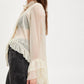 The Noelle Lace Bell-Sleeve Blouse