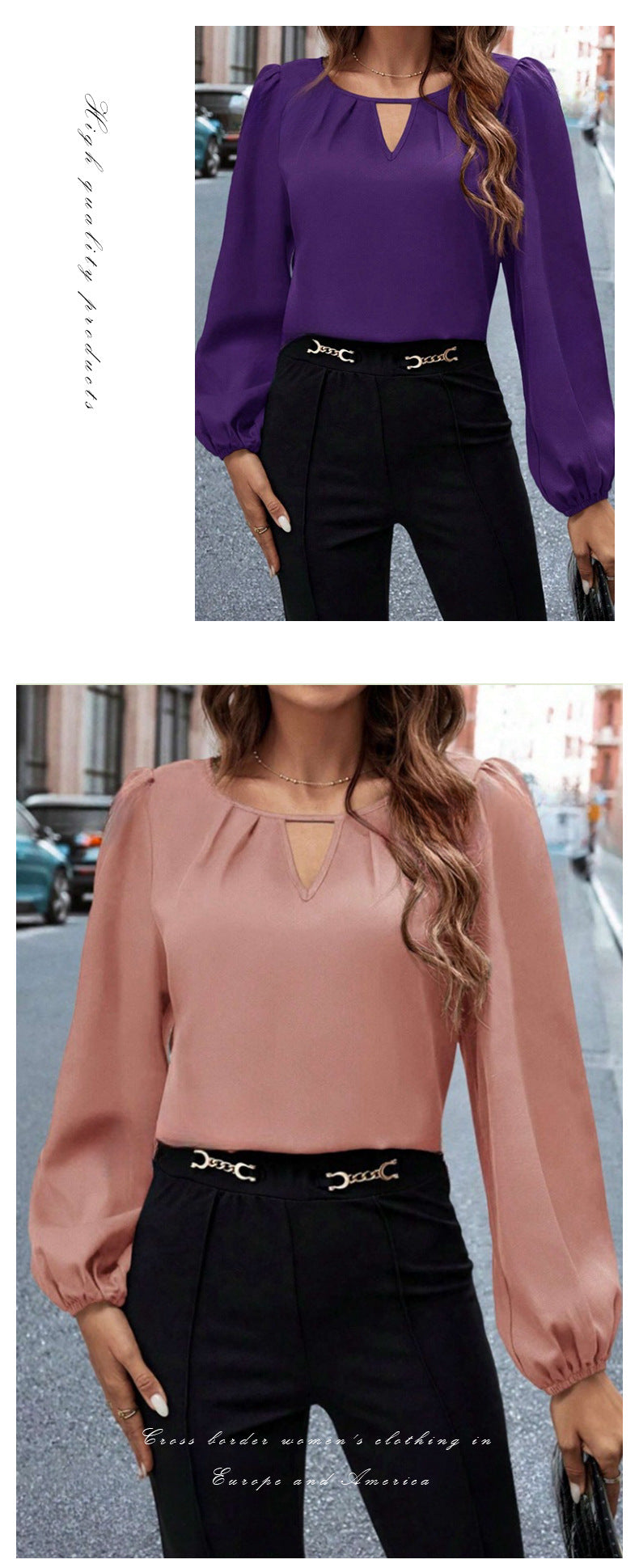 The Camille Pleated Satin Blouse