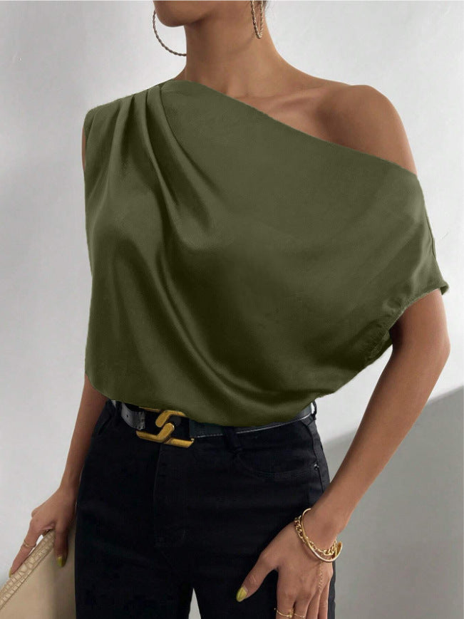 The Amélie Off-Shoulder Satin Top
