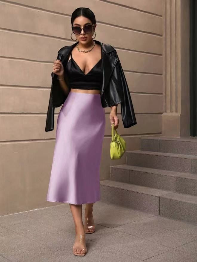 The Valencia Satin Fishtail Skirt