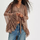 The Noelle Lace Bell-Sleeve Blouse