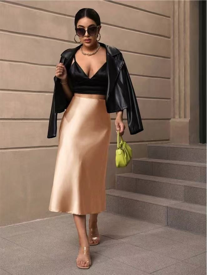 The Valencia Satin Fishtail Skirt