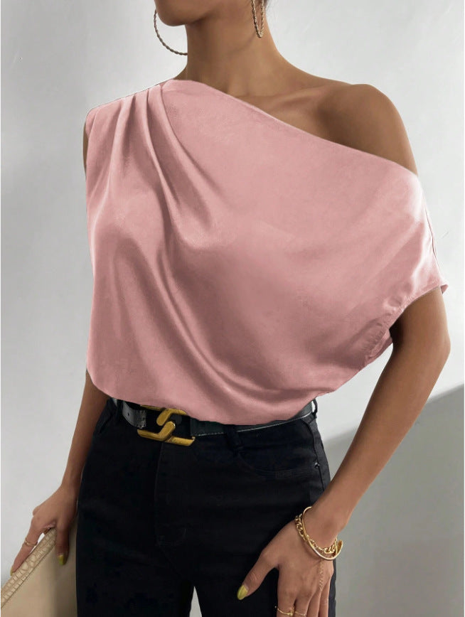 The Amélie Off-Shoulder Satin Top