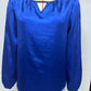 The Camille Pleated Satin Blouse