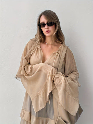 The Marbella Sheer Batwing Cover-Up