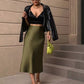 The Valencia Satin Fishtail Skirt