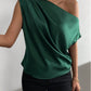 The Amélie Off-Shoulder Satin Top