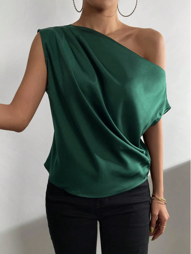 The Amélie Off-Shoulder Satin Top