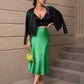 The Valencia Satin Fishtail Skirt
