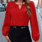 The Camille Pleated Satin Blouse