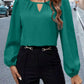 The Camille Pleated Satin Blouse