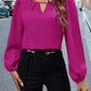 The Camille Pleated Satin Blouse