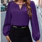 The Camille Pleated Satin Blouse