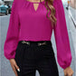 The Camille Pleated Satin Blouse