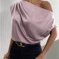 The Amélie Off-Shoulder Satin Top