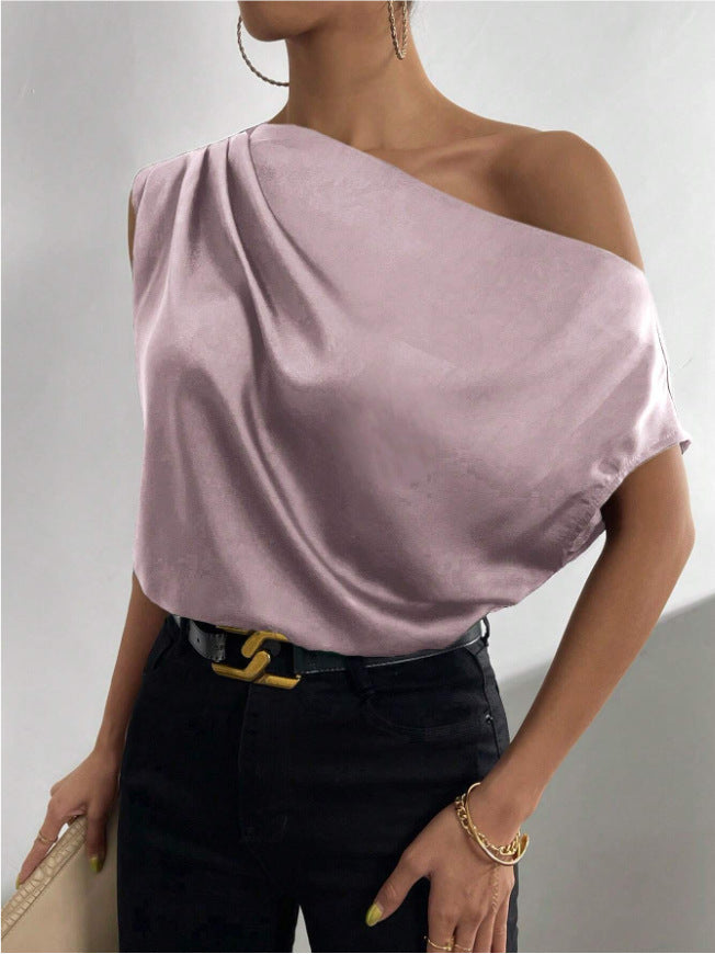 The Amélie Off-Shoulder Satin Top