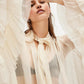 The Noelle Lace Bell-Sleeve Blouse