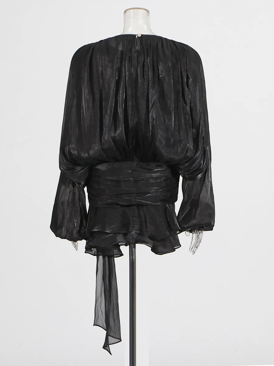The Elara Folded Tunic Dress