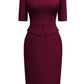 The Camille Peplum Pencil Dress from the Boss Energy at Lavishly Me