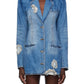 The Colette Beaded Patchwork Jacket in BLUE | Lavishly Me