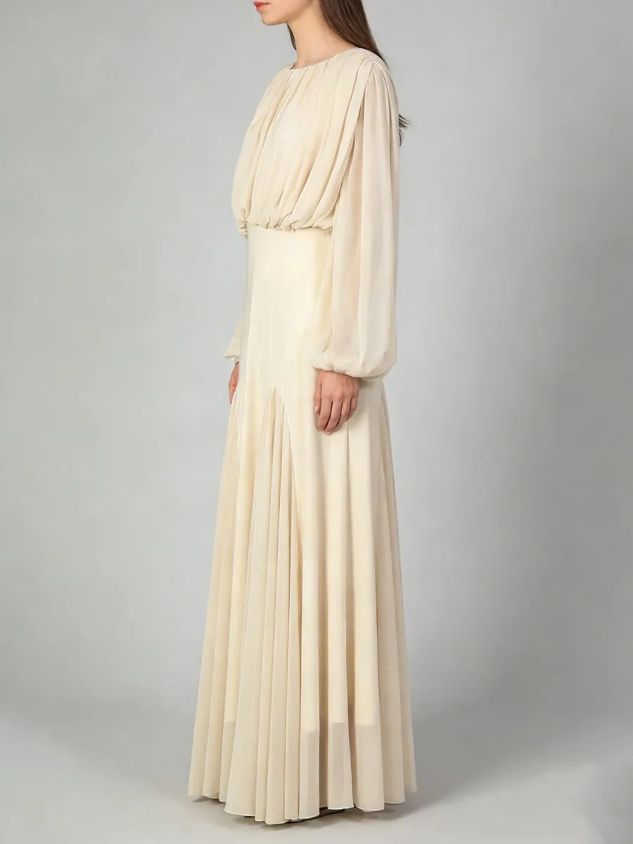 The Aurelia Draped Midi Dress from the Soft & Sophisticated at Lavishly Me