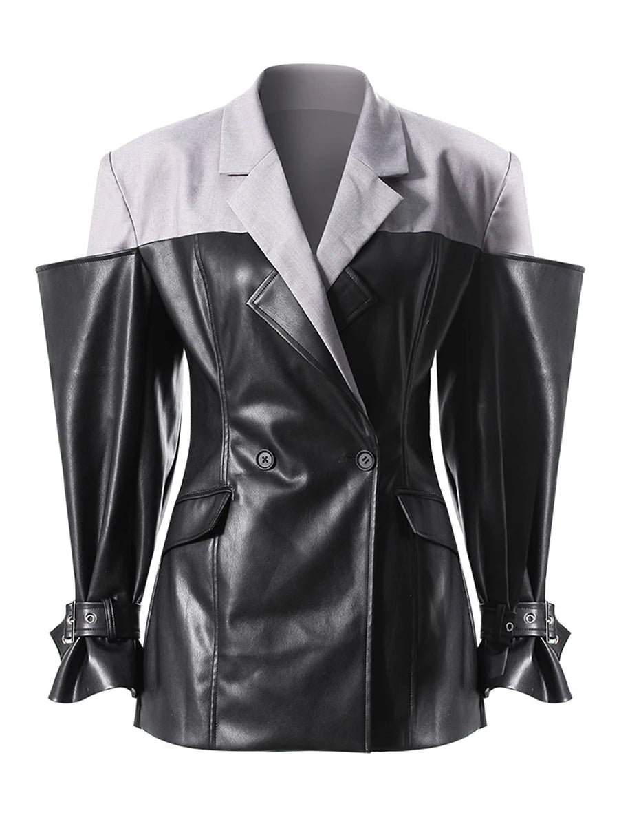 The Milan Colorblock Leather Jacket from the After Dark at Lavishly Me