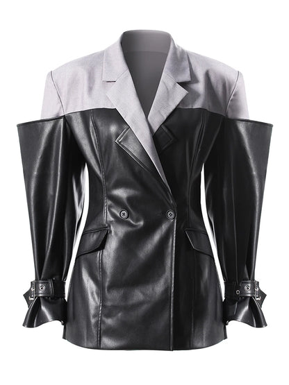 The Milan Colorblock Leather Jacket from the After Dark at Lavishly Me